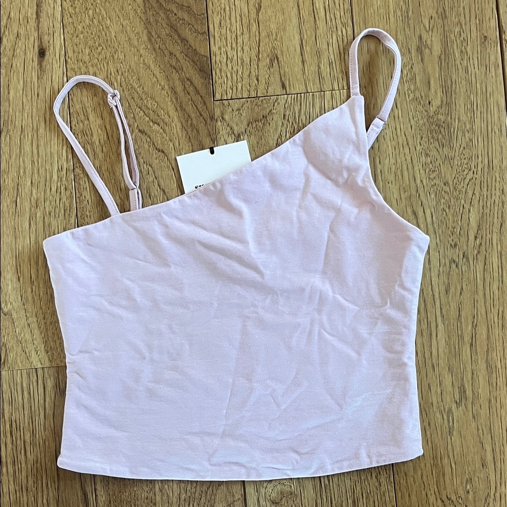 Elegant Pink Asymmetrical Women's Top